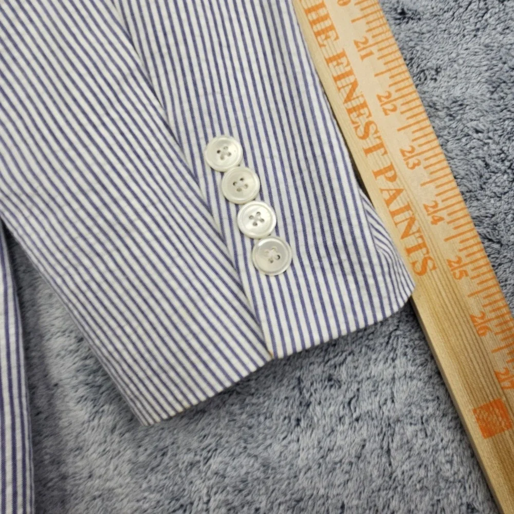 Brooks Brothers 346 Seersucker Blazer Mens 42R Sport Coat Striped Cotton Jacket